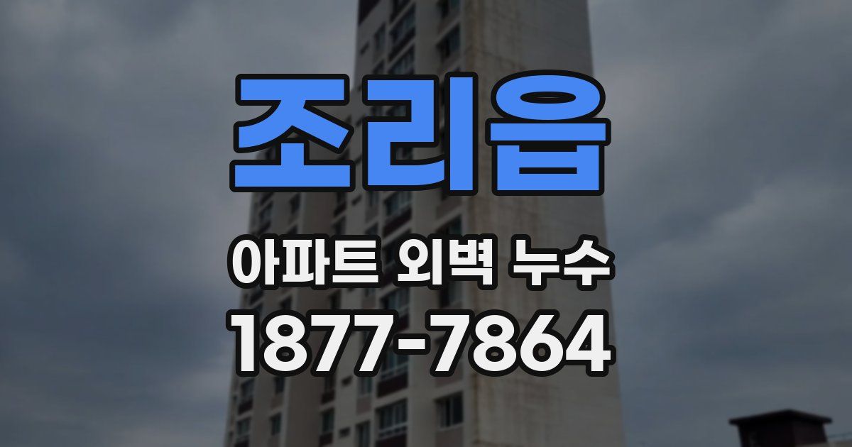 조리읍 아파트 외벽 누수