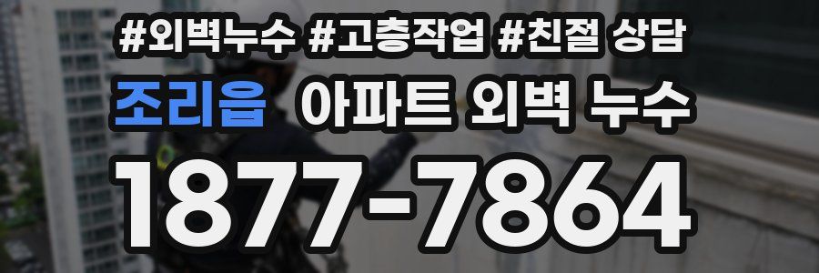 조리읍 아파트 외벽 누수