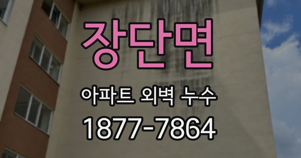 장단면 아파트 외벽 누수