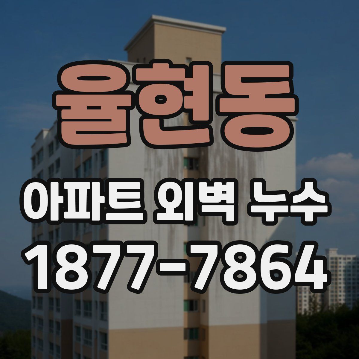 율현동 아파트 외벽 누수