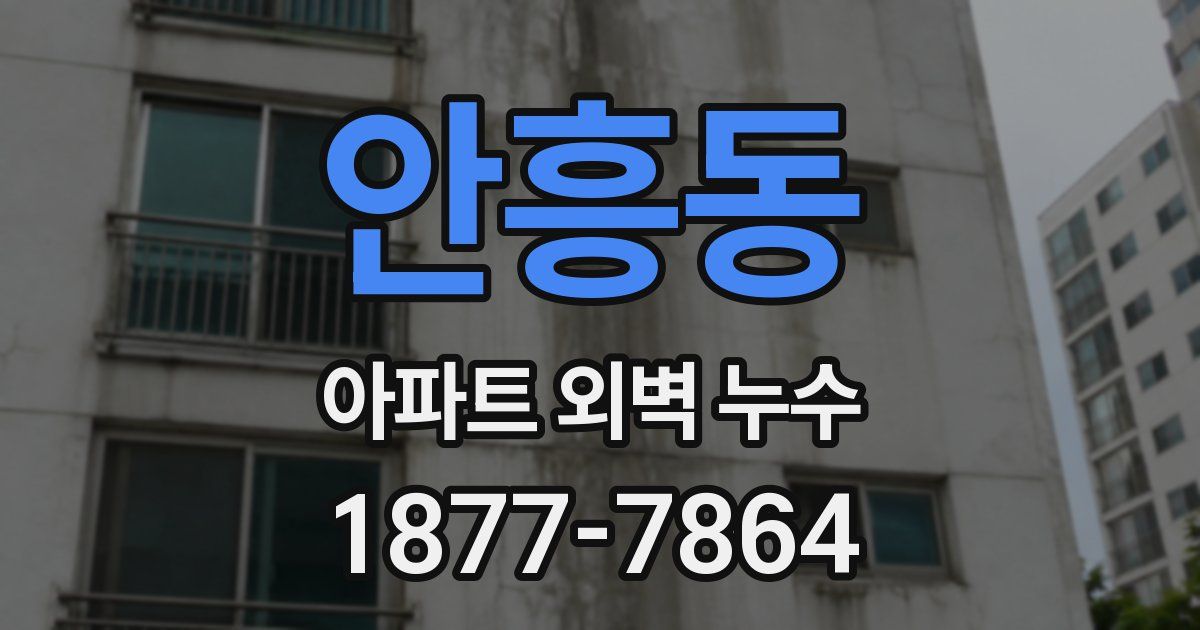 안흥동 아파트 외벽 누수