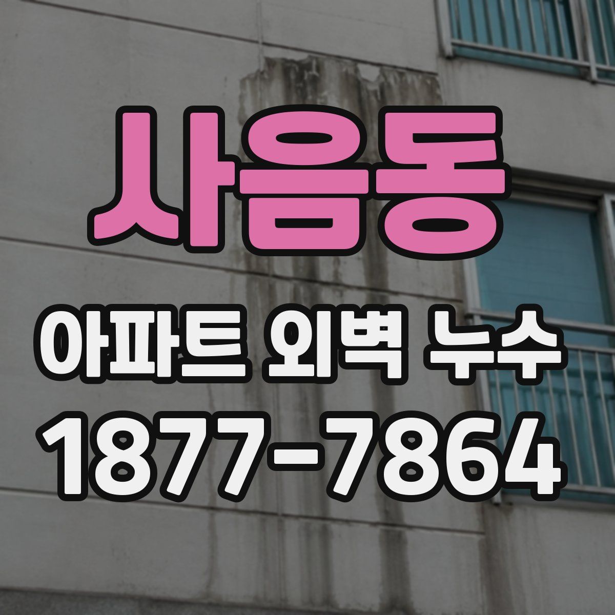 사음동 아파트 외벽 누수