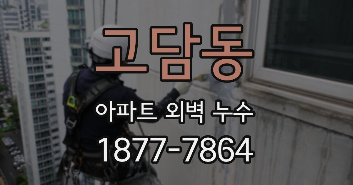 고담동 아파트 외벽 누수