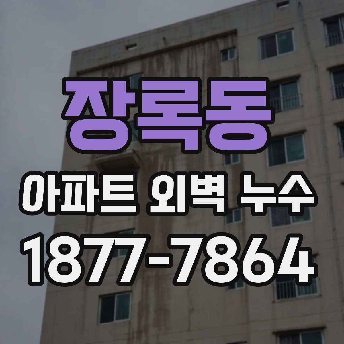 장록동 아파트 외벽 누수