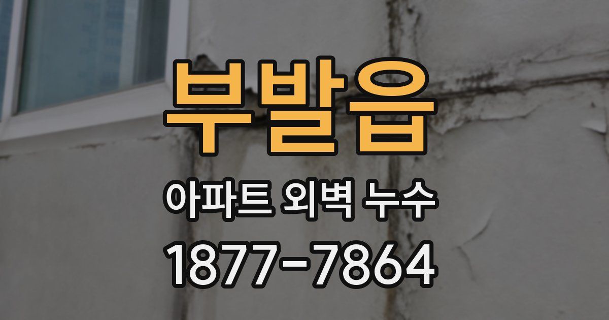 부발읍 아파트 외벽 누수