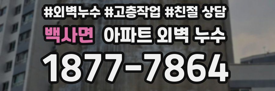백사면 아파트 외벽 누수