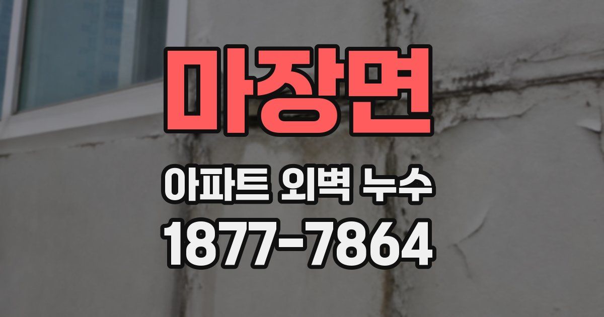 마장면 아파트 외벽 누수