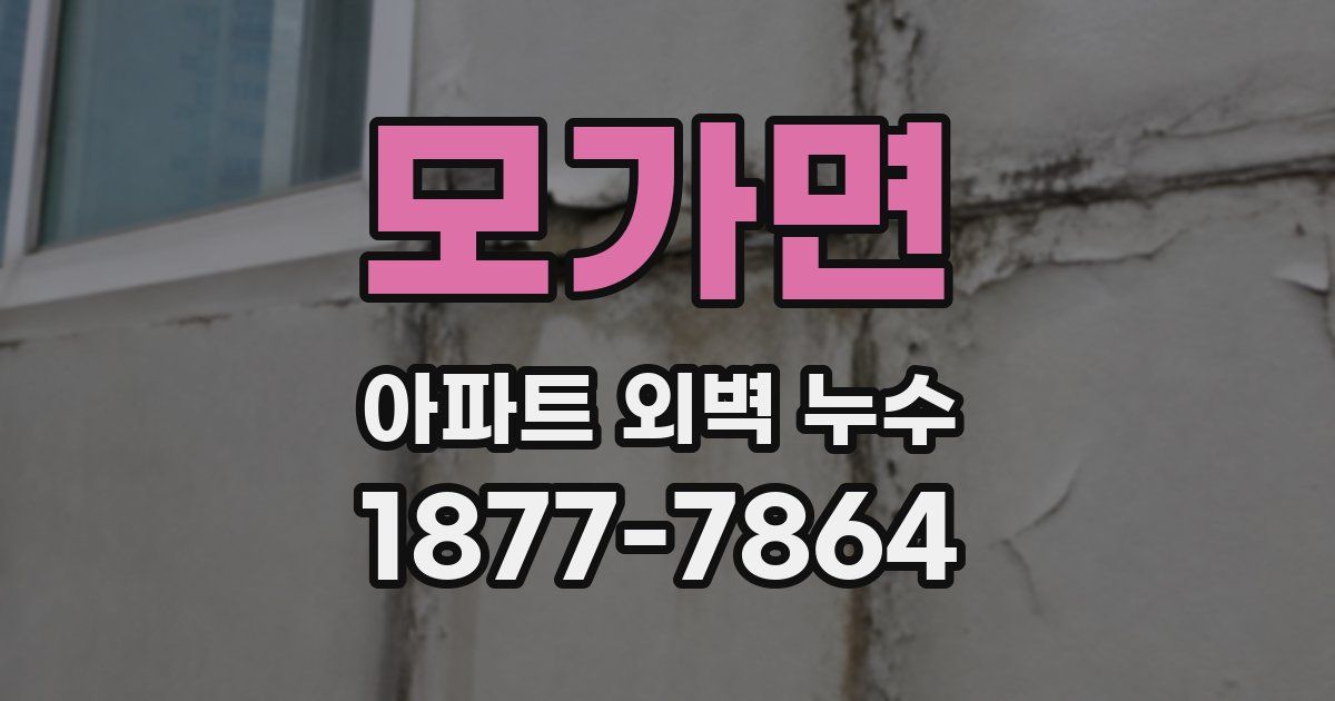 모가면 아파트 외벽 누수