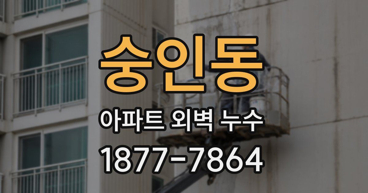 숭인동 아파트 외벽 누수