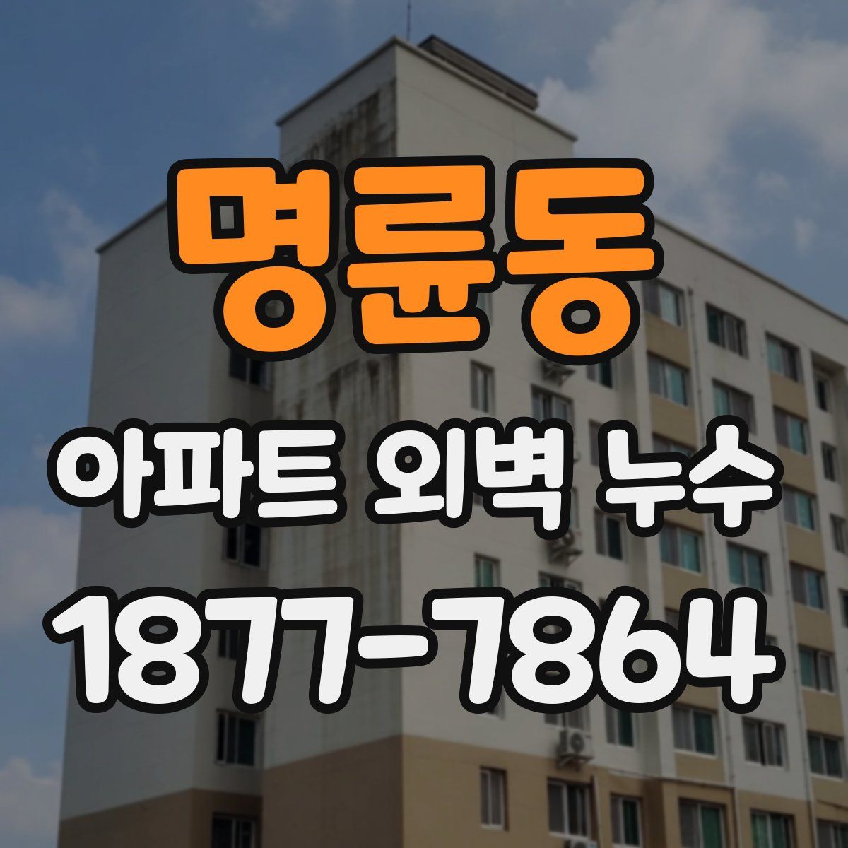 명륜동 아파트 외벽 누수