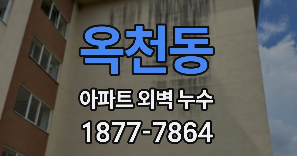옥천동 아파트 외벽 누수