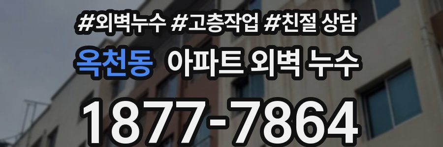 옥천동 아파트 외벽 누수