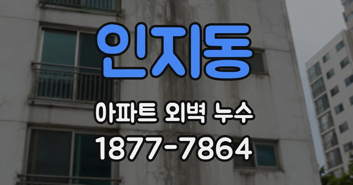 인지동 아파트 외벽 누수