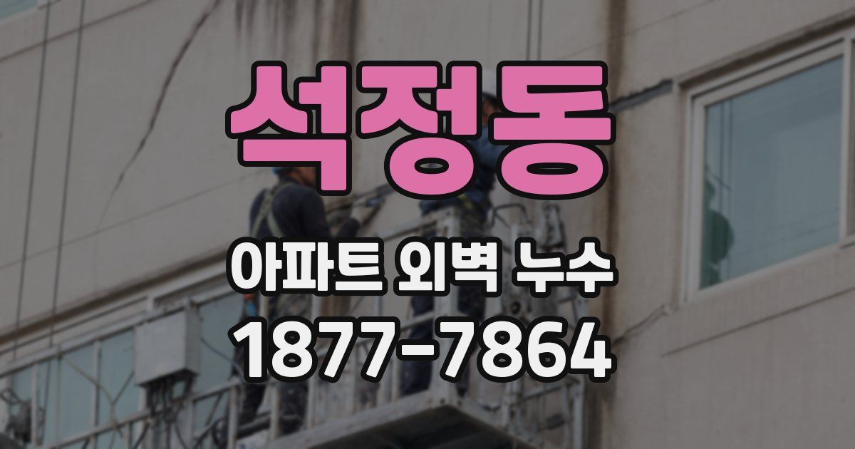 석정동 아파트 외벽 누수