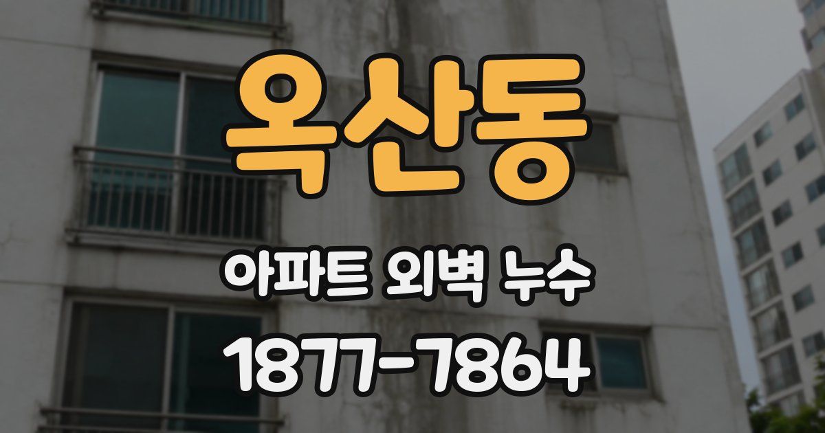 옥산동 아파트 외벽 누수