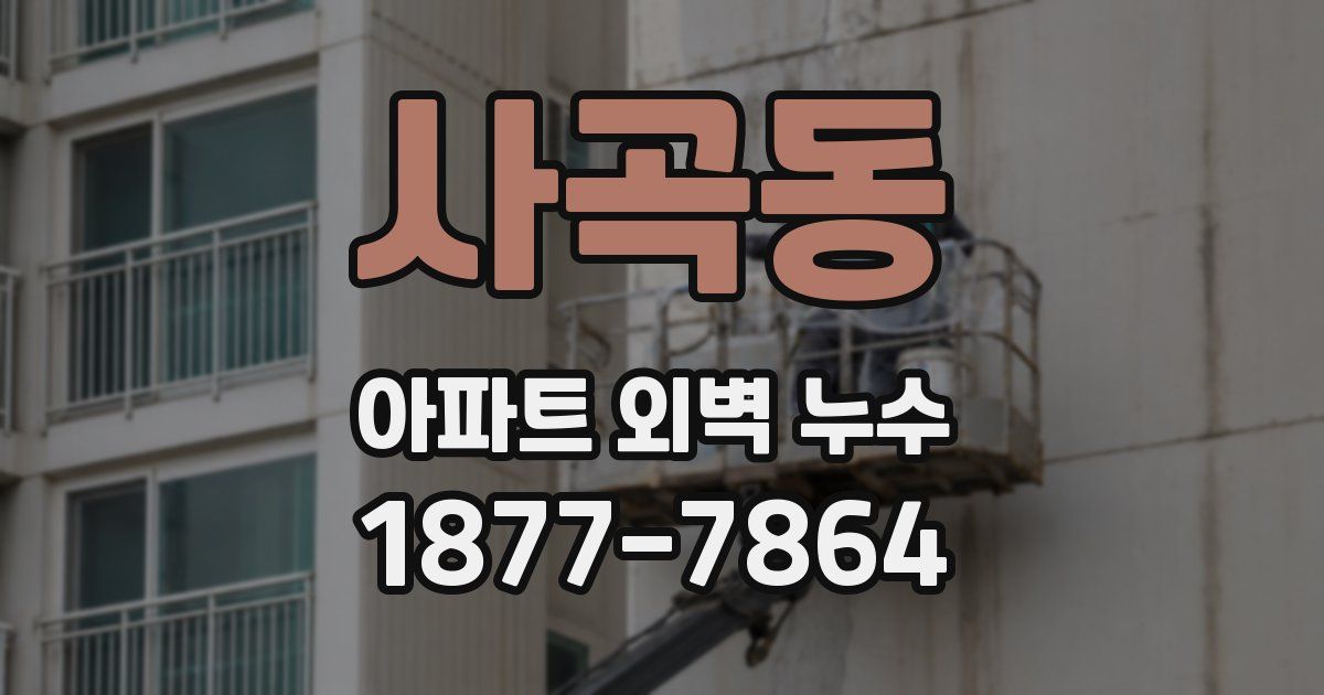 사곡동 아파트 외벽 누수