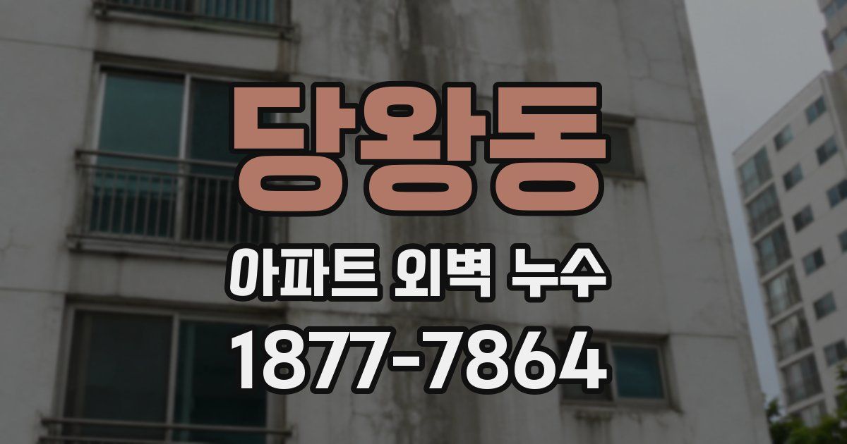 당왕동 아파트 외벽 누수