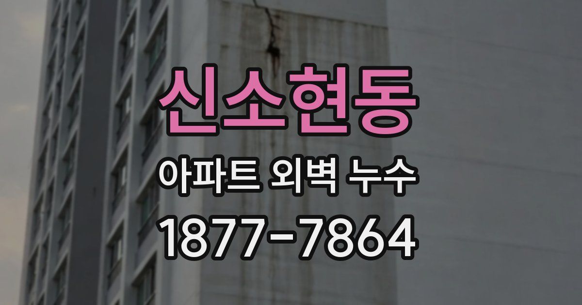 신소현동 아파트 외벽 누수