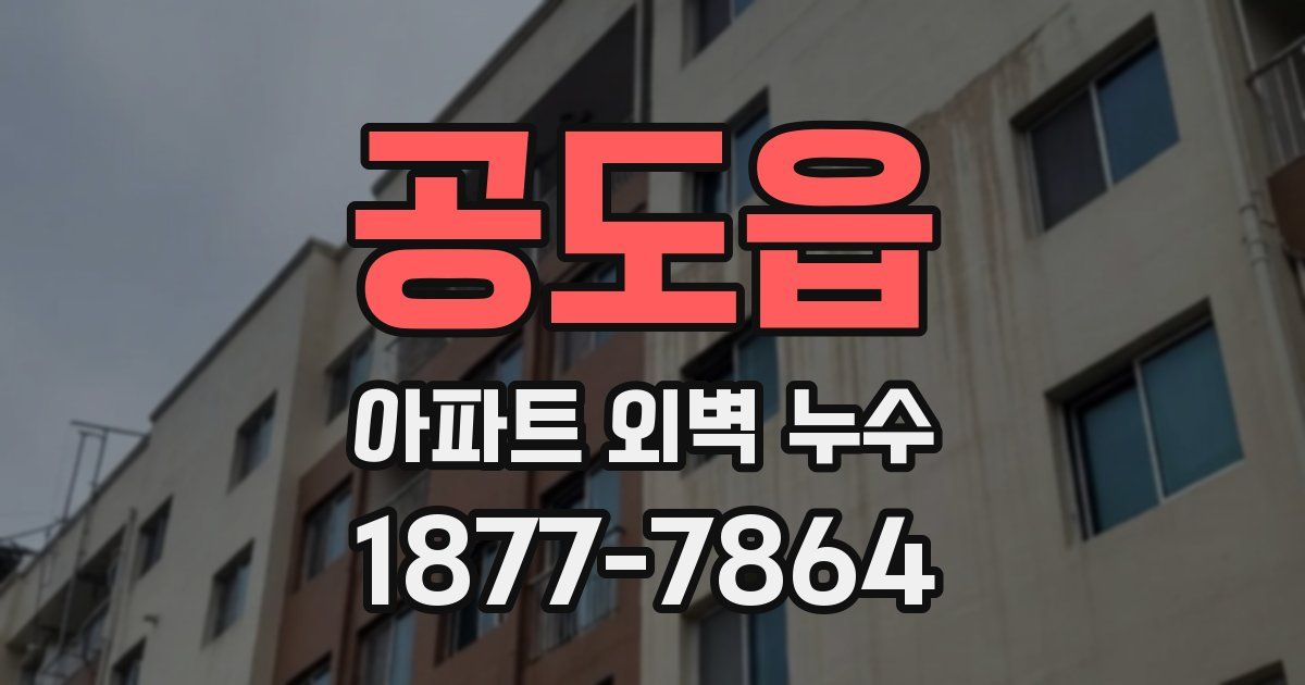 공도읍 아파트 외벽 누수