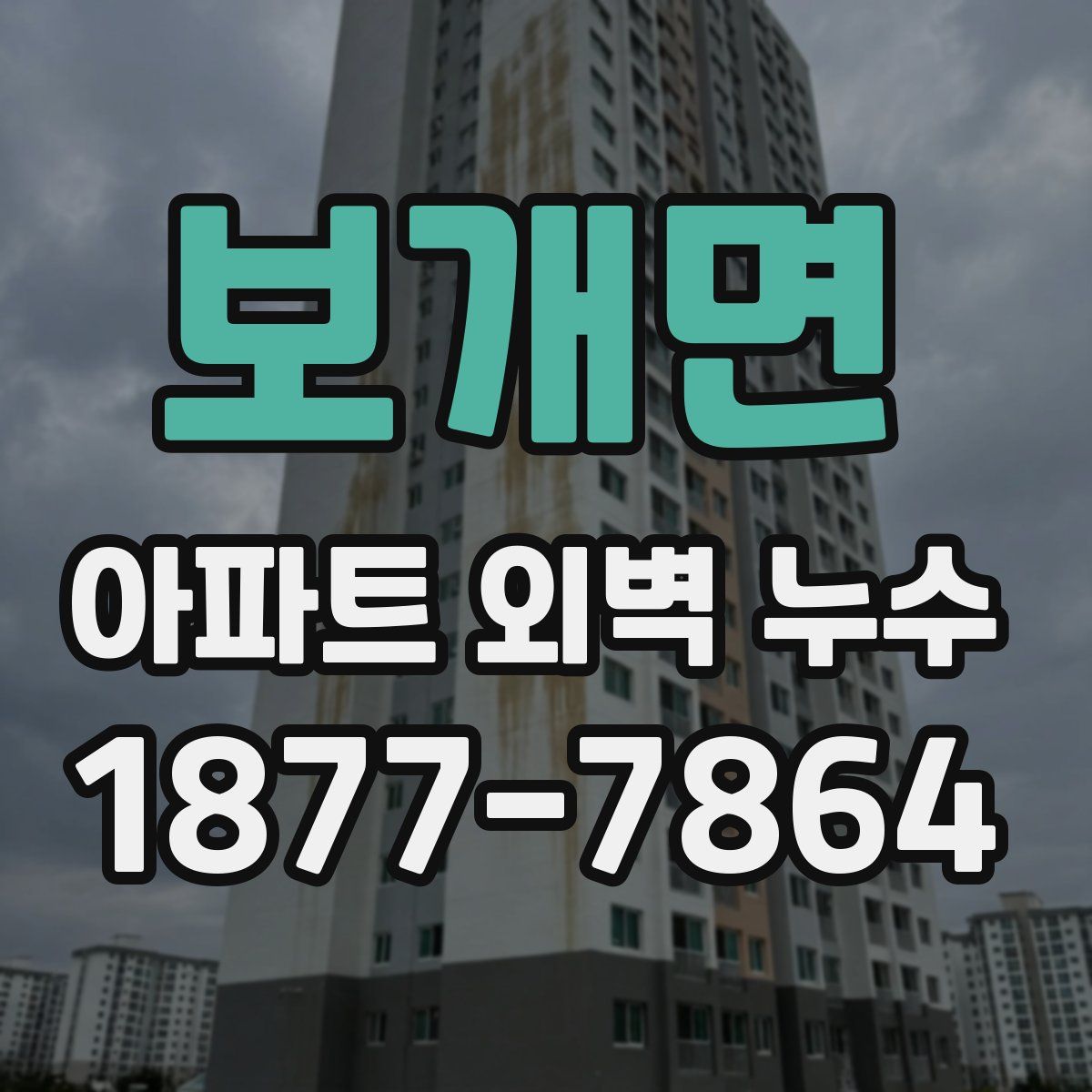 보개면 아파트 외벽 누수