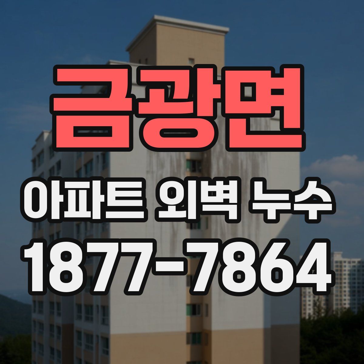 금광면 아파트 외벽 누수