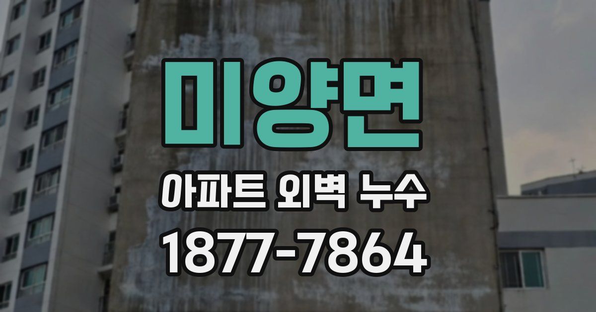 미양면 아파트 외벽 누수