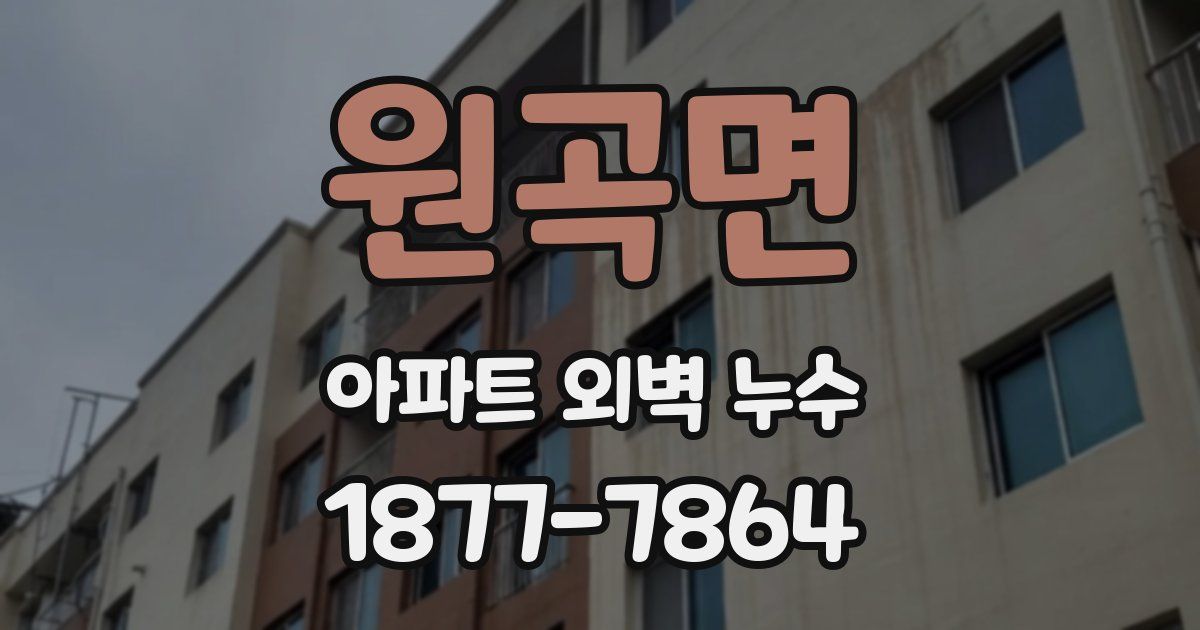 원곡면 아파트 외벽 누수