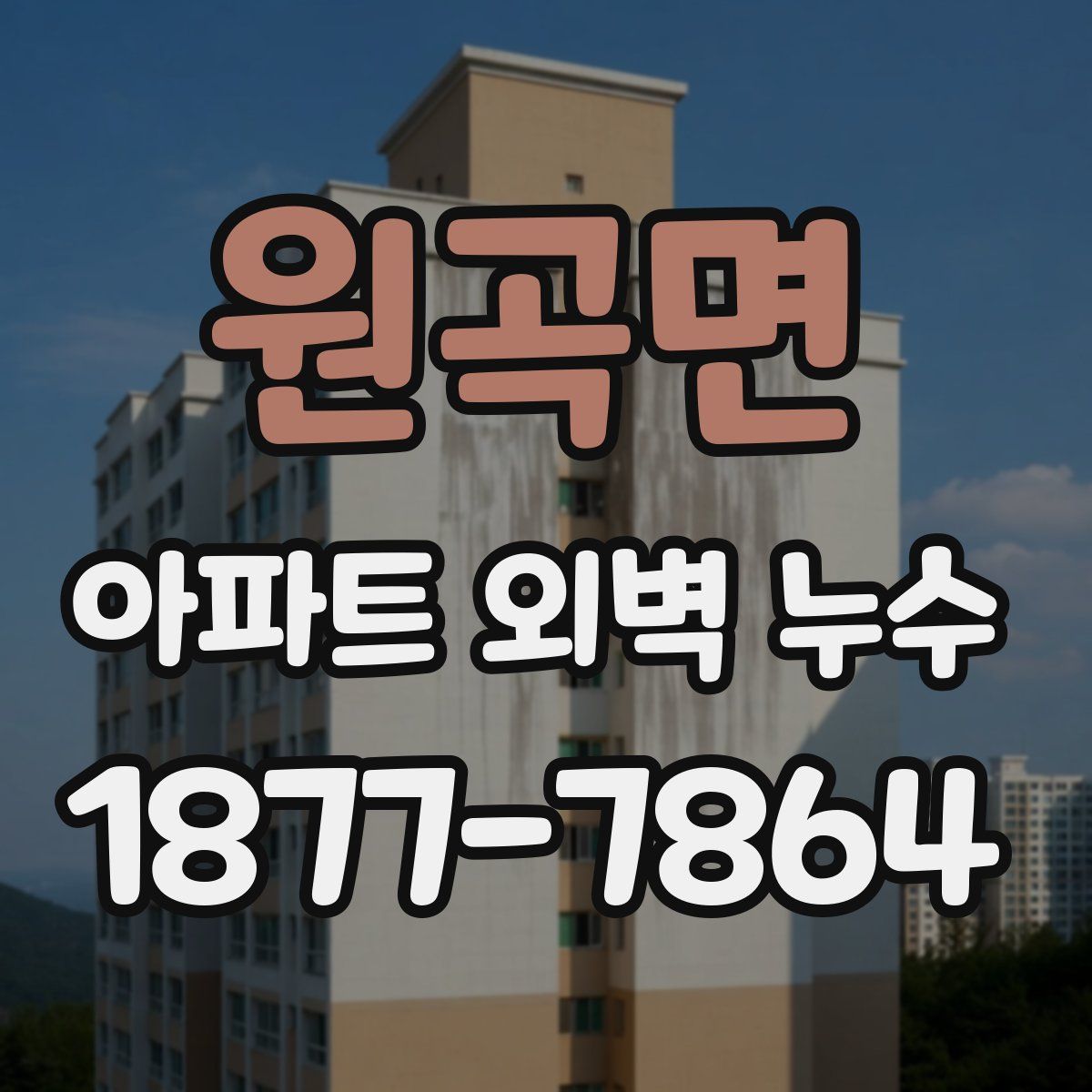 원곡면 아파트 외벽 누수