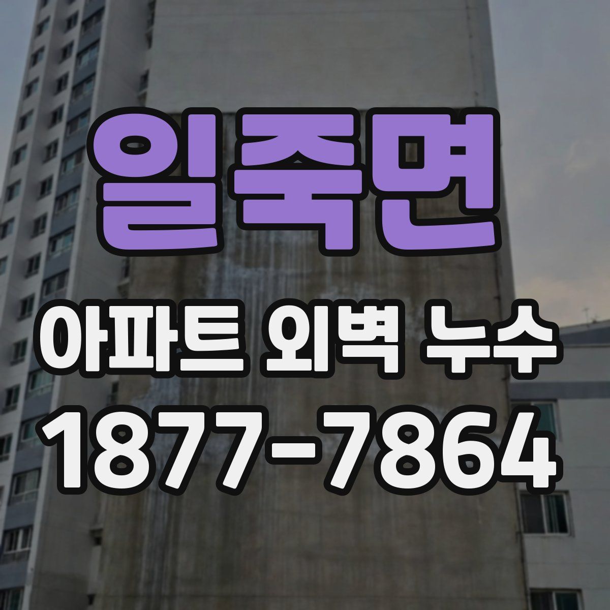 일죽면 아파트 외벽 누수