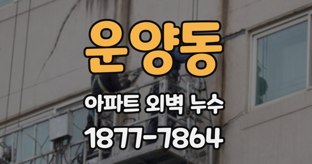 운양동 아파트 외벽 누수