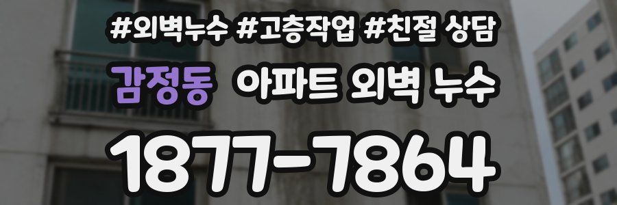 감정동 아파트 외벽 누수