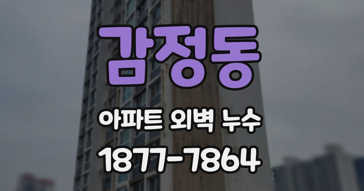 감정동 아파트 외벽 누수