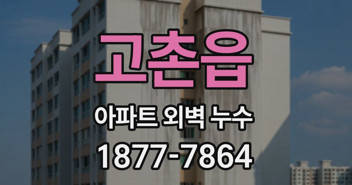 고촌읍 아파트 외벽 누수