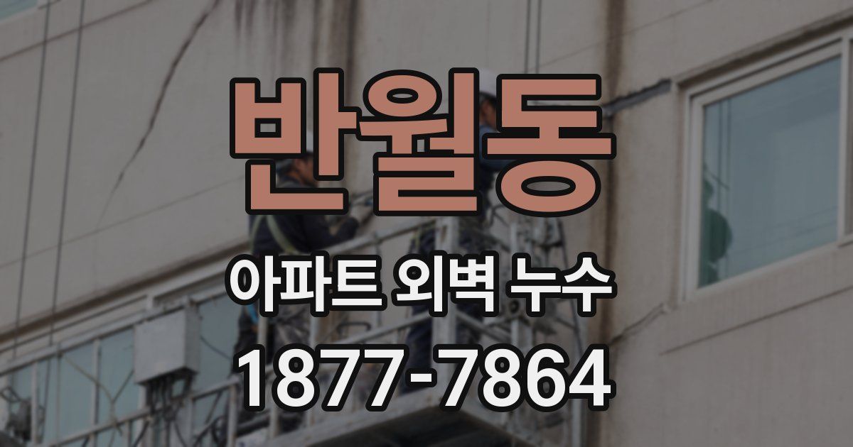 반월동 아파트 외벽 누수