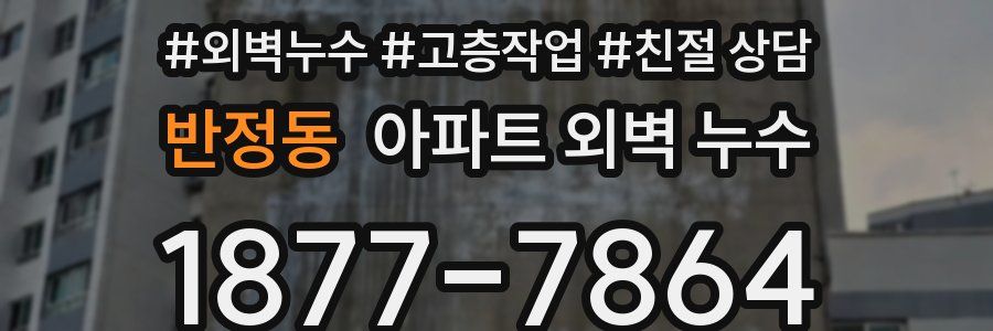반정동 아파트 외벽 누수