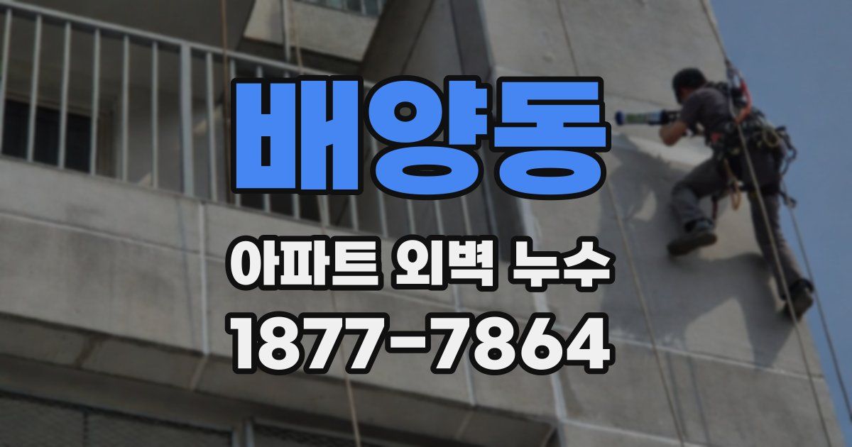 배양동 아파트 외벽 누수