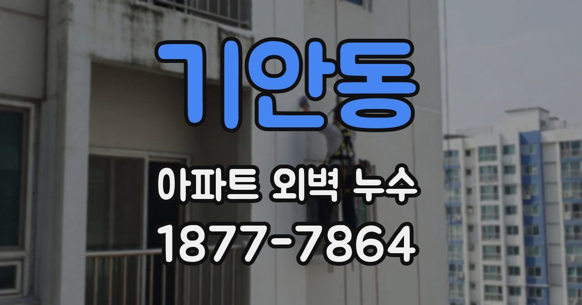 기안동 아파트 외벽 누수