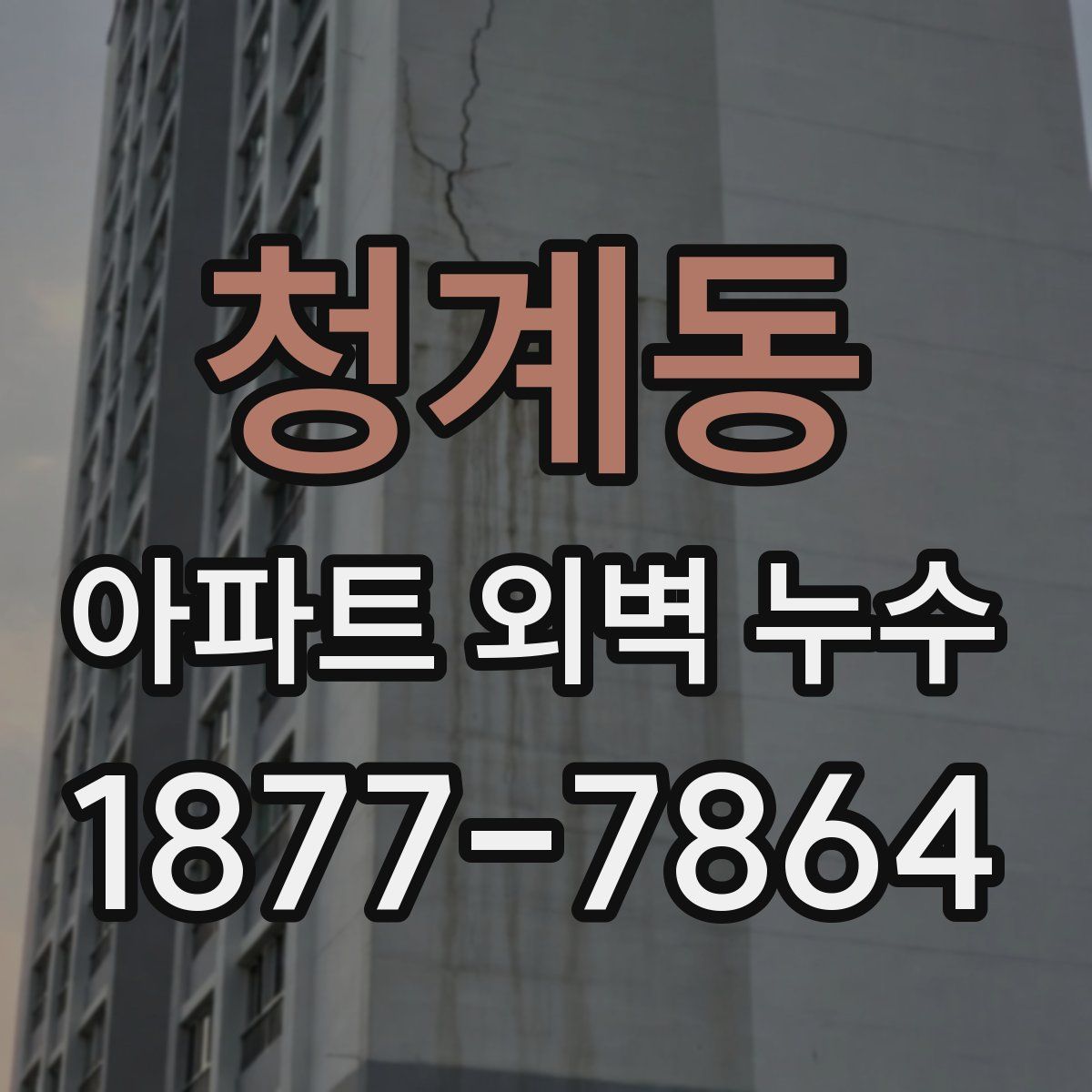 청계동 아파트 외벽 누수