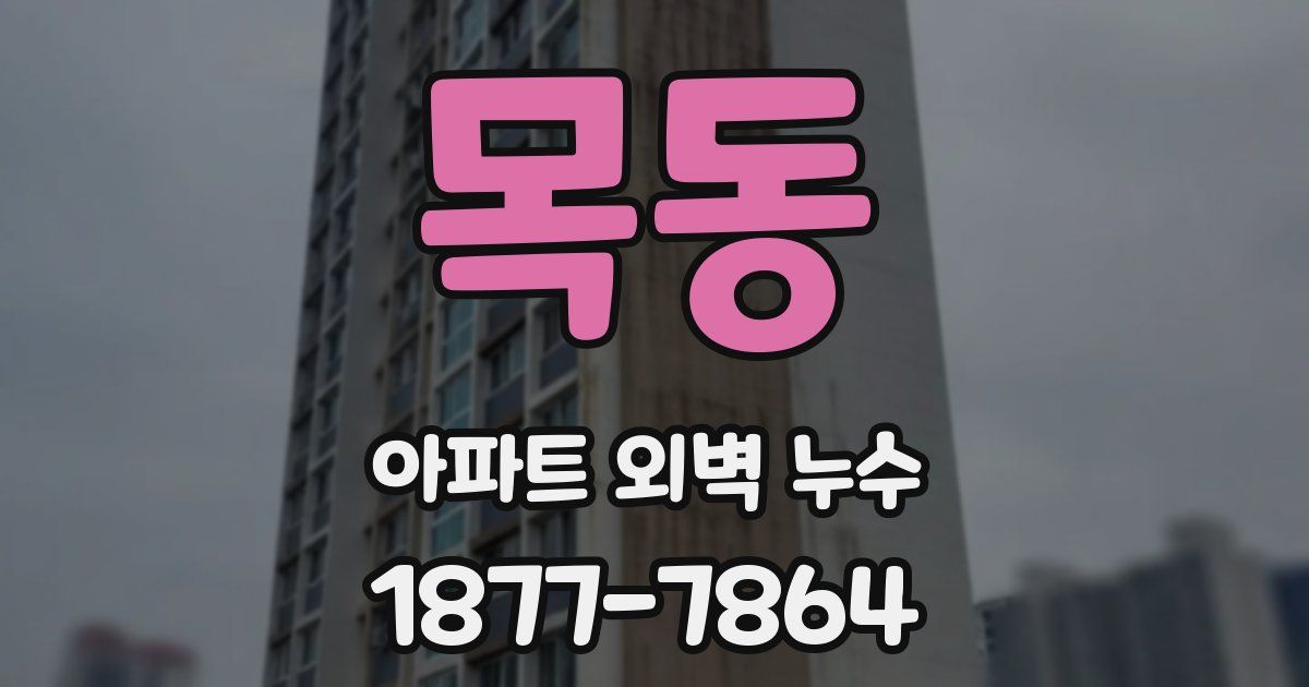 목동 아파트 외벽 누수