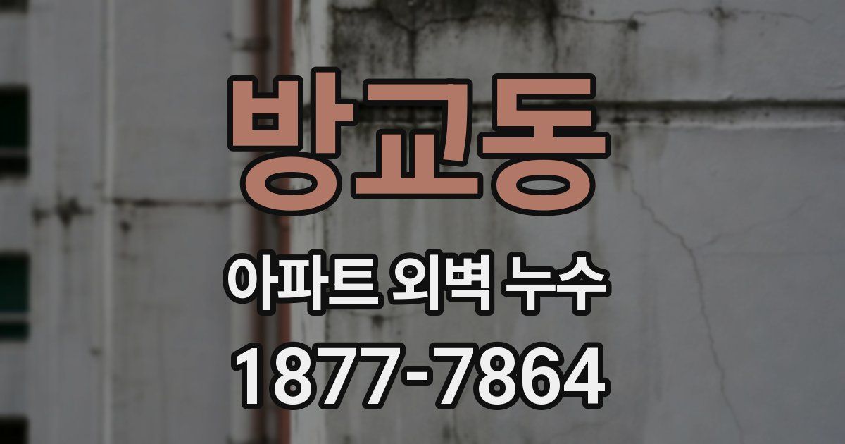 방교동 아파트 외벽 누수