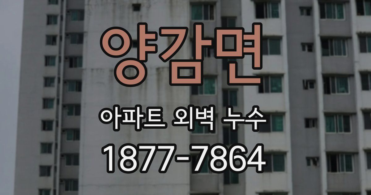 양감면 아파트 외벽 누수