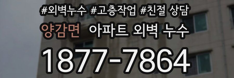 양감면 아파트 외벽 누수