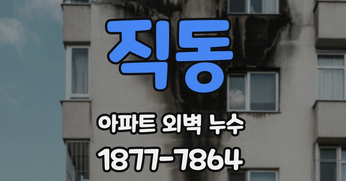 직동 아파트 외벽 누수