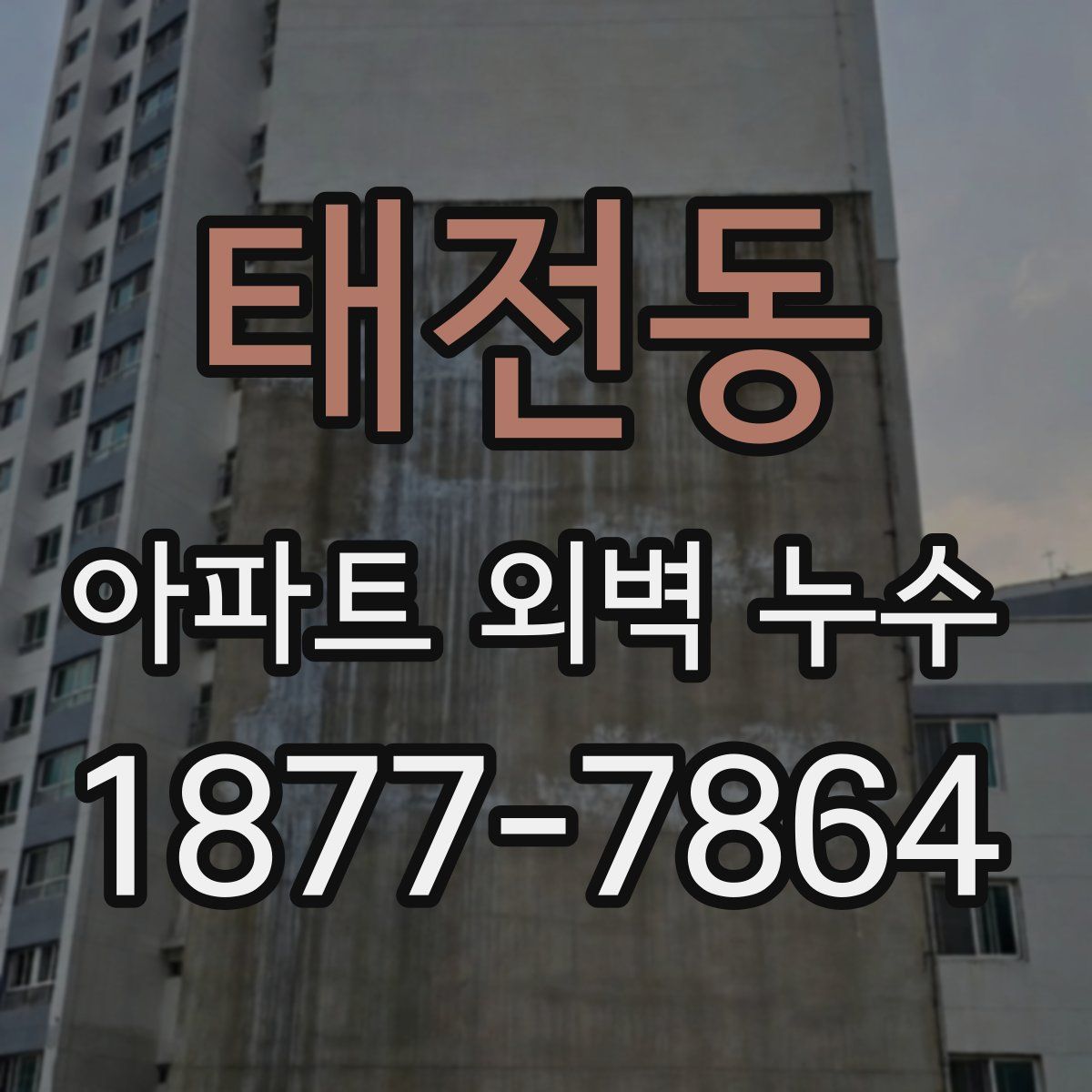 태전동 아파트 외벽 누수