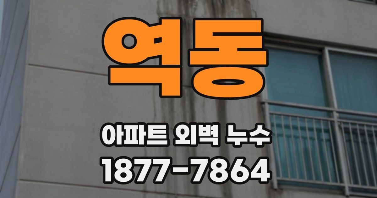 역동 아파트 외벽 누수