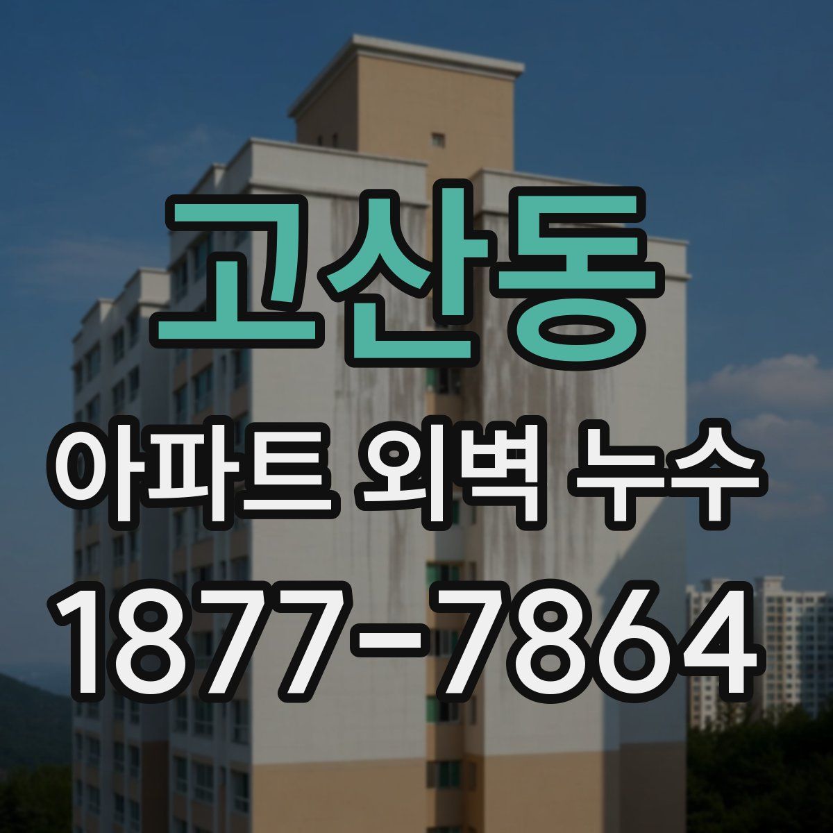 고산동 아파트 외벽 누수