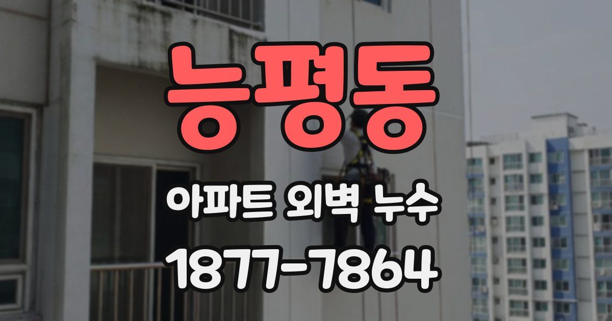 능평동 아파트 외벽 누수