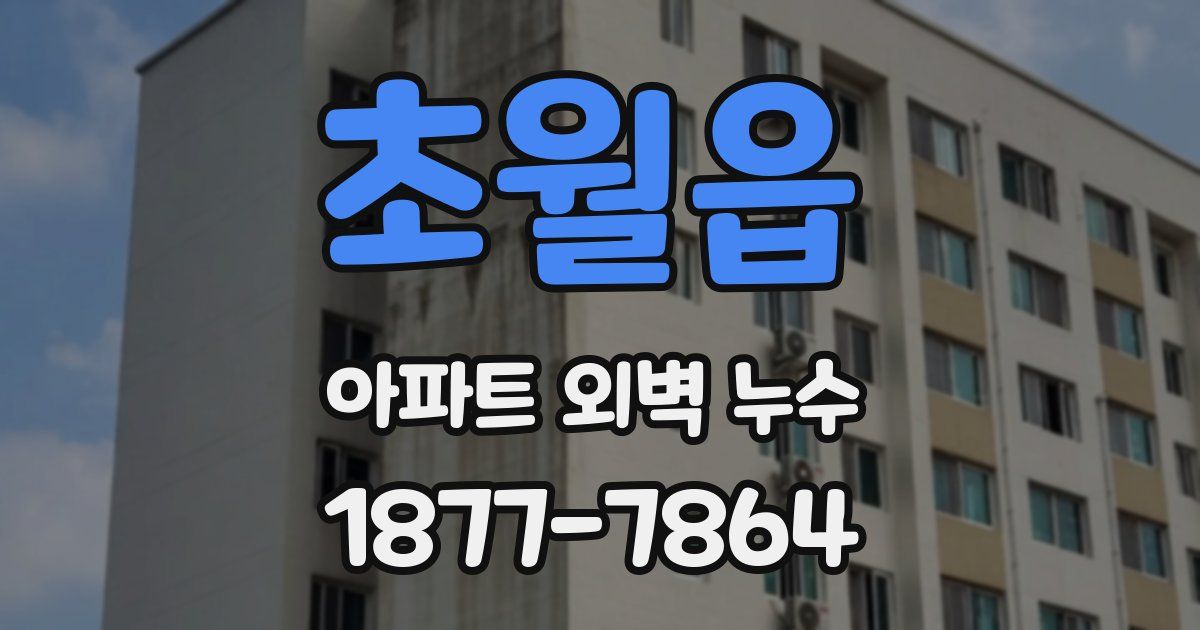 초월읍 아파트 외벽 누수