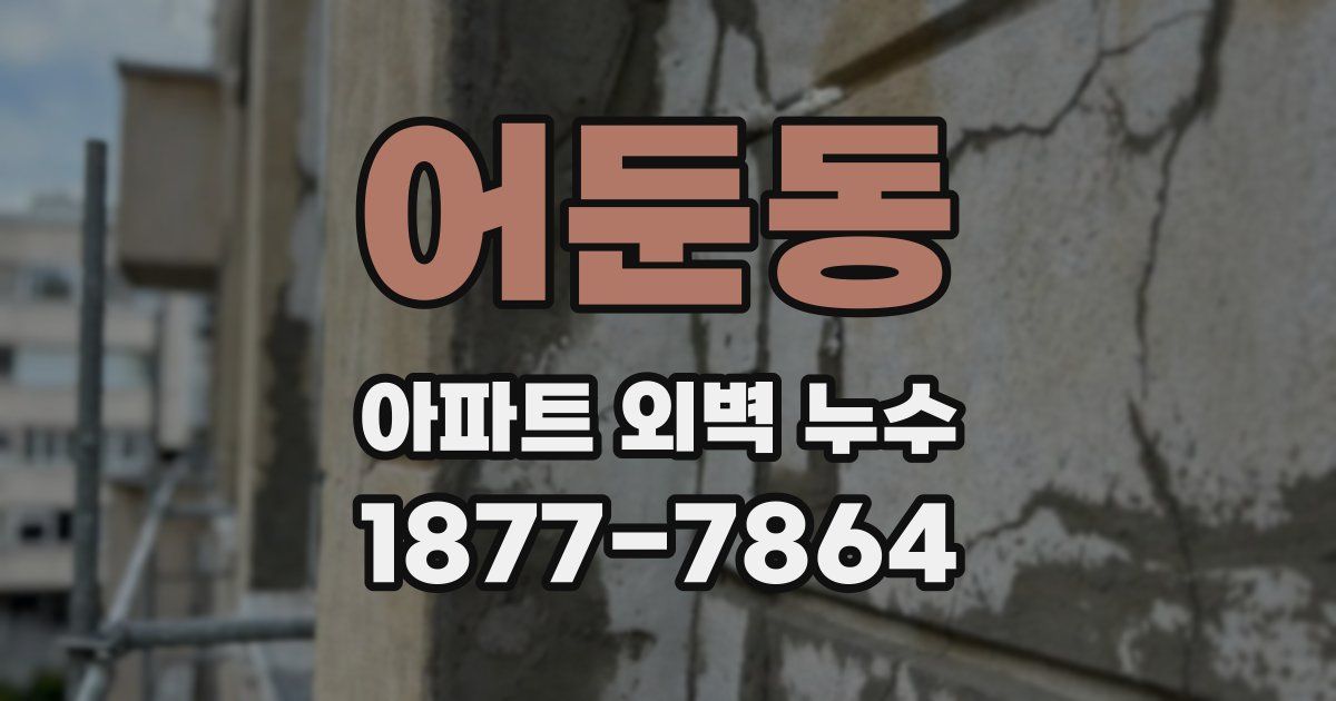 어둔동 아파트 외벽 누수