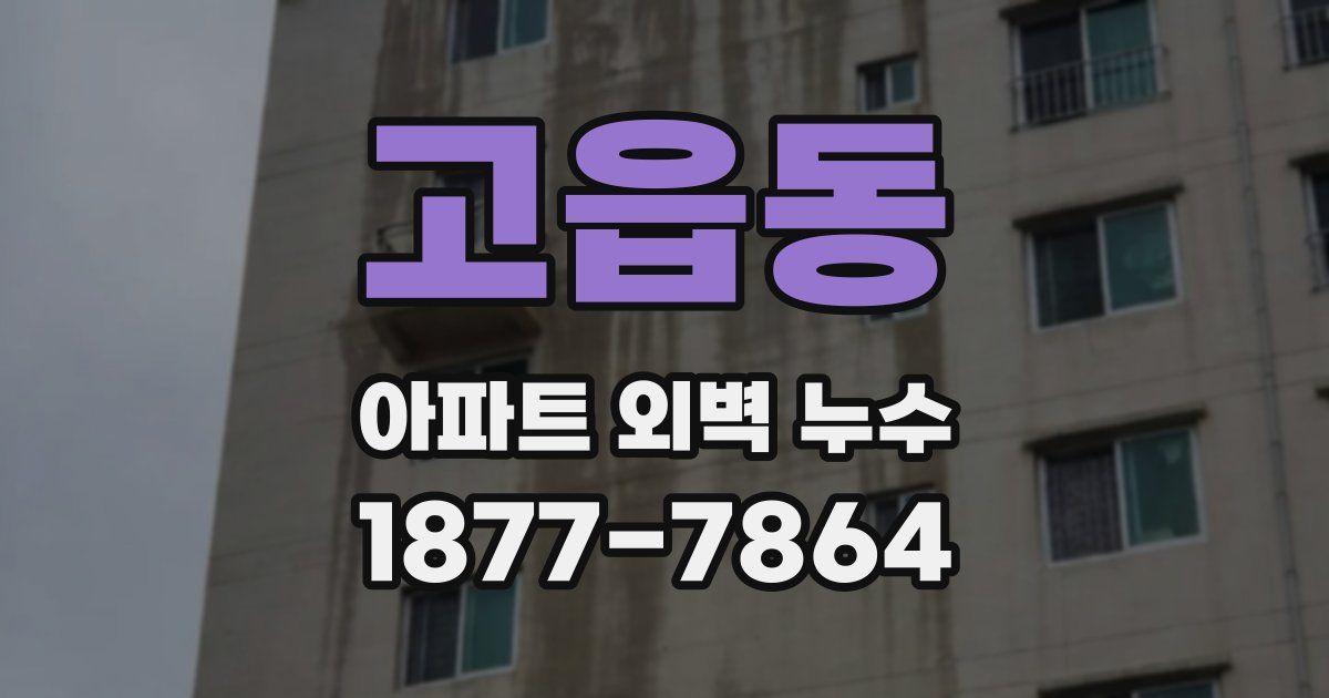 고읍동 아파트 외벽 누수